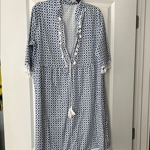 Blue and White Coverup